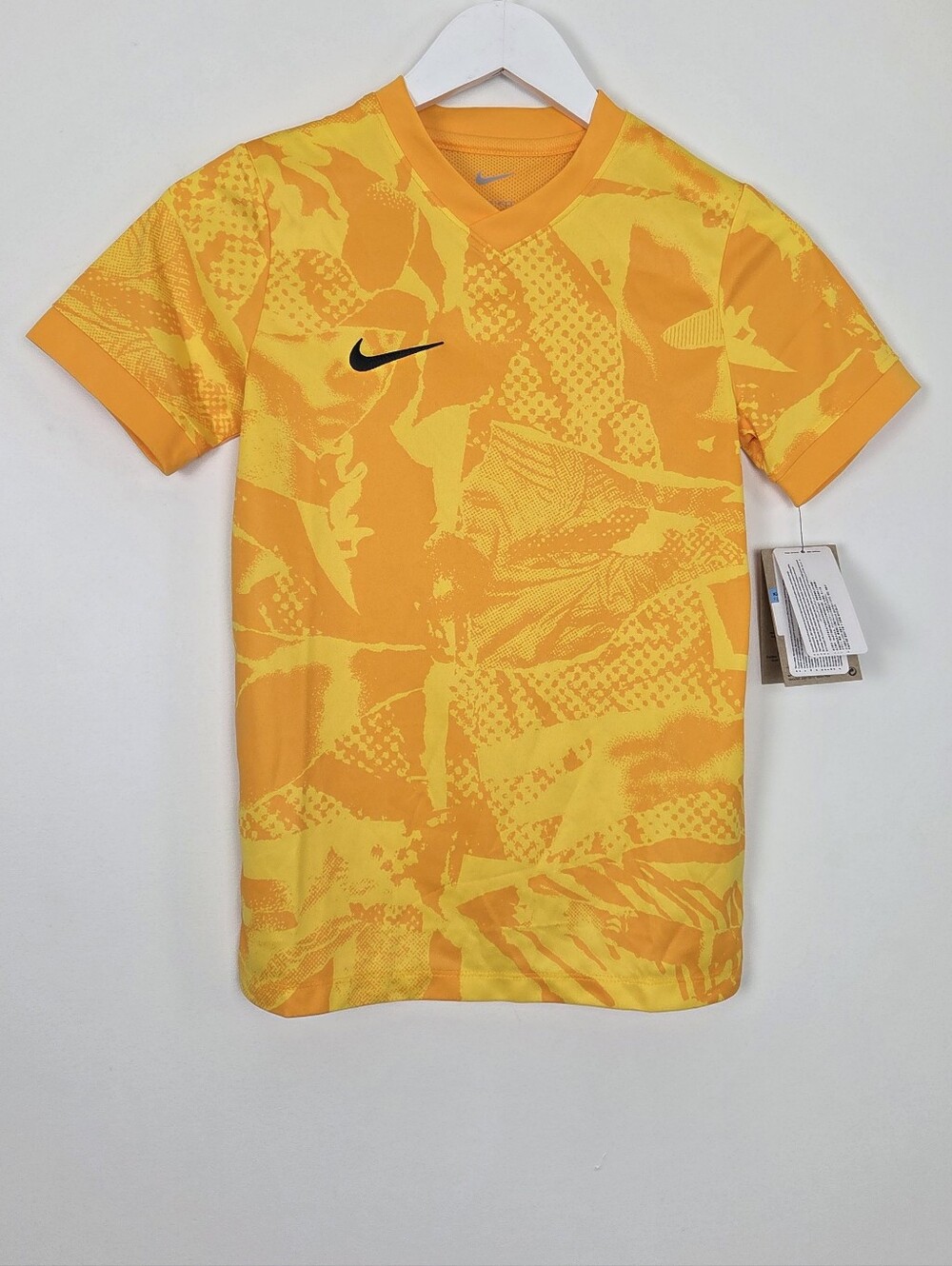 NWT Nike Youth Dri-FIT Precision VIi Short Sleeve Soccer Jersey Gold Yellow Size